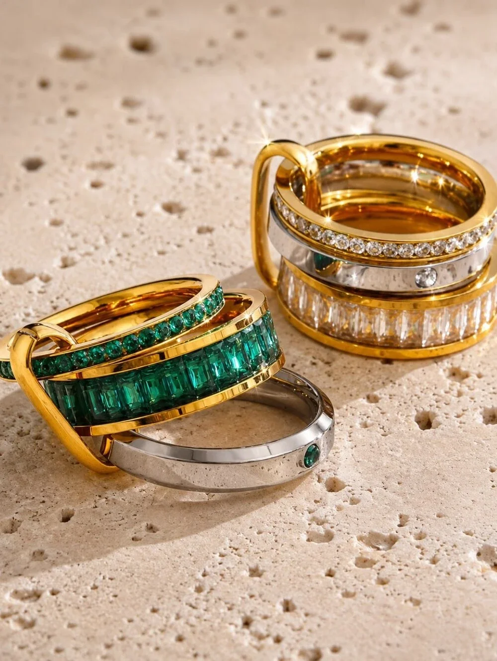 Anthropologie stackable mixed