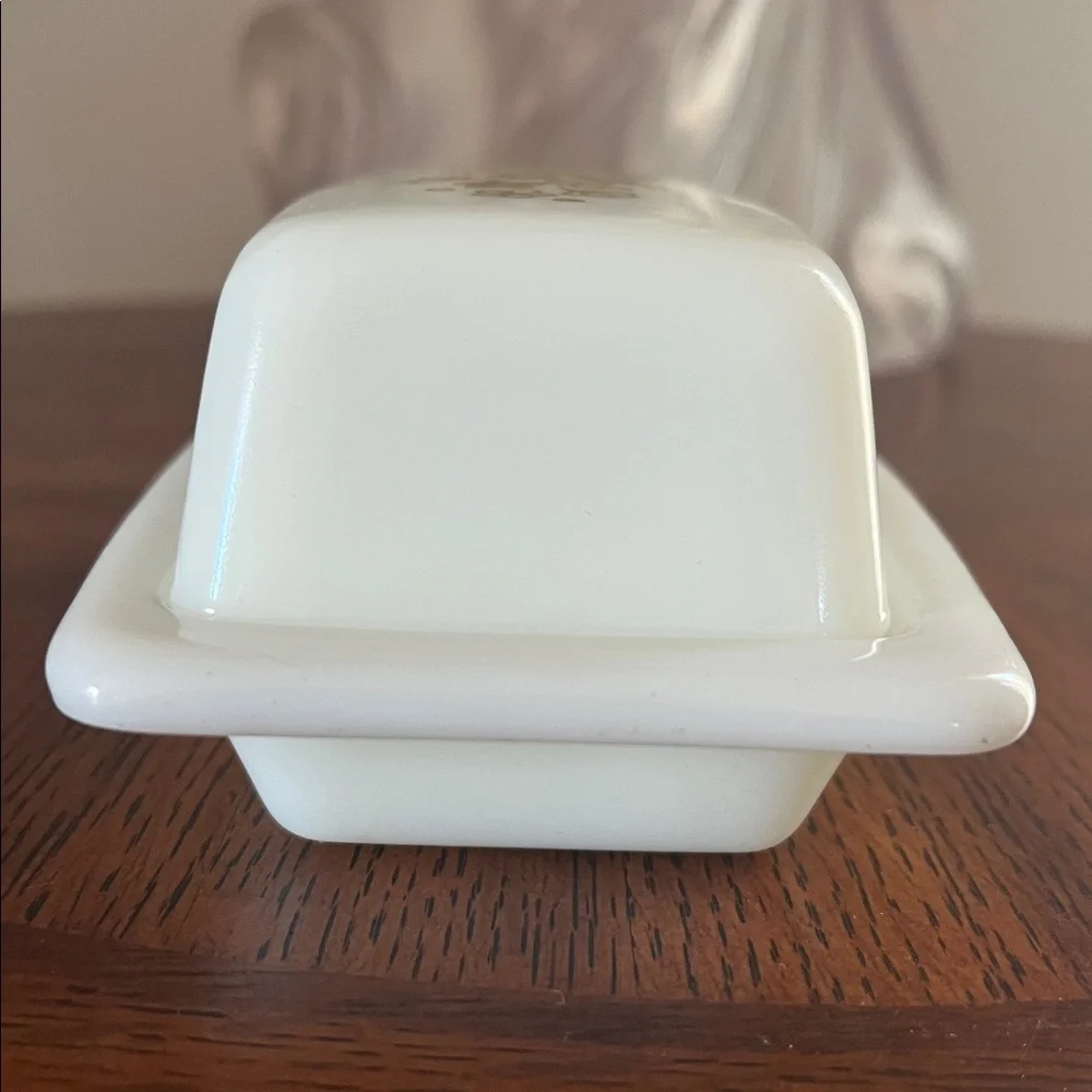 VTG Pyrex Crazy Daisy Spring Blossom Butter Dish w/Lid~Vintage Green~1/4 lb.~MCM