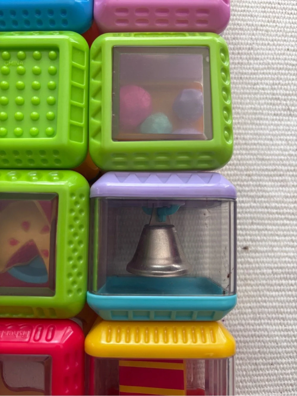vintage Fisher-Price Peek-a-Boo Sensory Blocks  set of 15