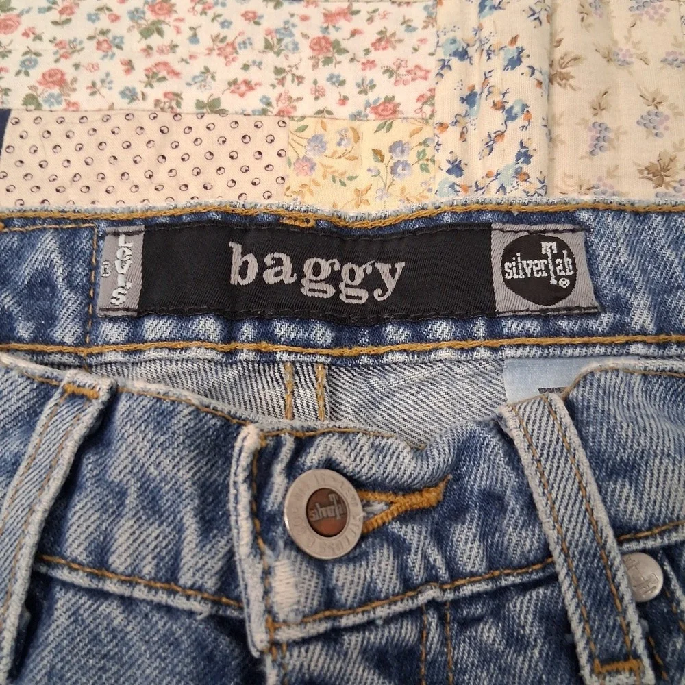 Y2K 1998 Levis Silvertab Baggy Fit Denim Blue Jeans Size 30x30 90s Streetwear