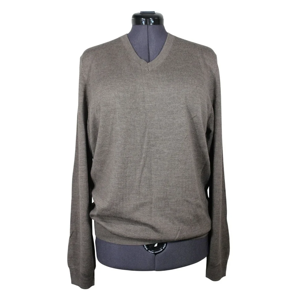 Joseph Abboud Men's Merino Wool V Neck Pullover Sweater Soft‎ Knit Size Large