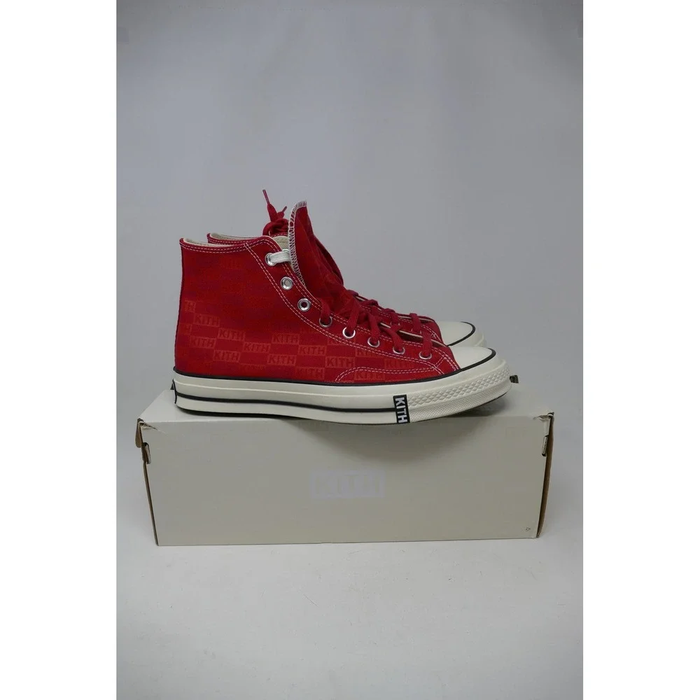Kith x Converse Chuck 70 Hi Red Sneakers Limited Edition Shoes Size‎ 11