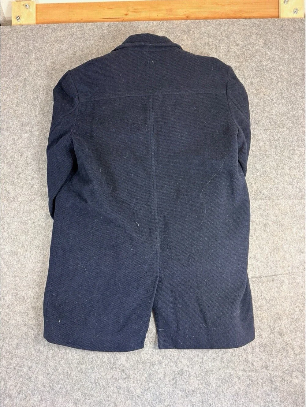 Vintage Texwood Dark Blue Mens Italy Trench Coat Jacket Size Large