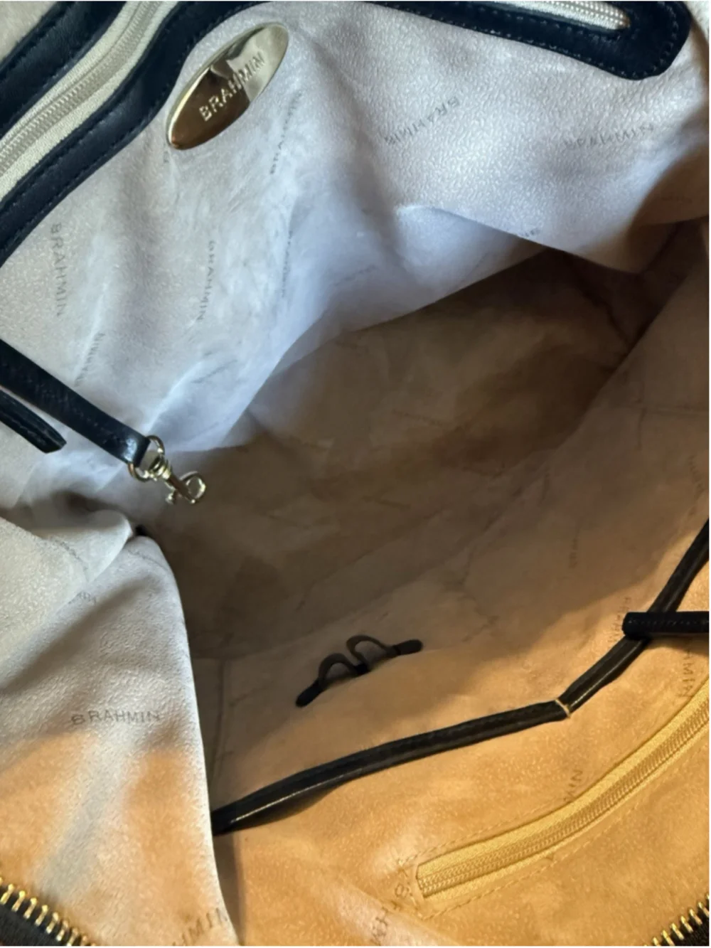 Brahmin croc embossed