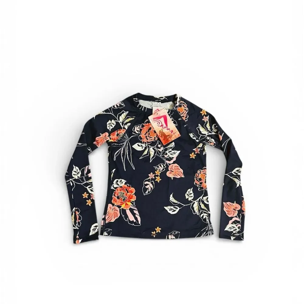 Kanu Surf Girls Long Sleeve Rashguard Sz 8