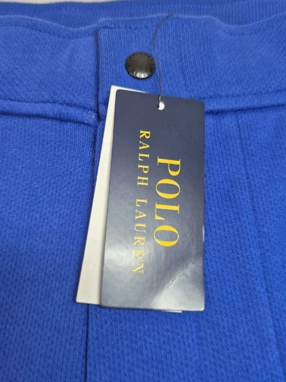 Polo Ralph Lauren Expedition Terry Shorts Men’s Size L  Large Blue Drawstring 30