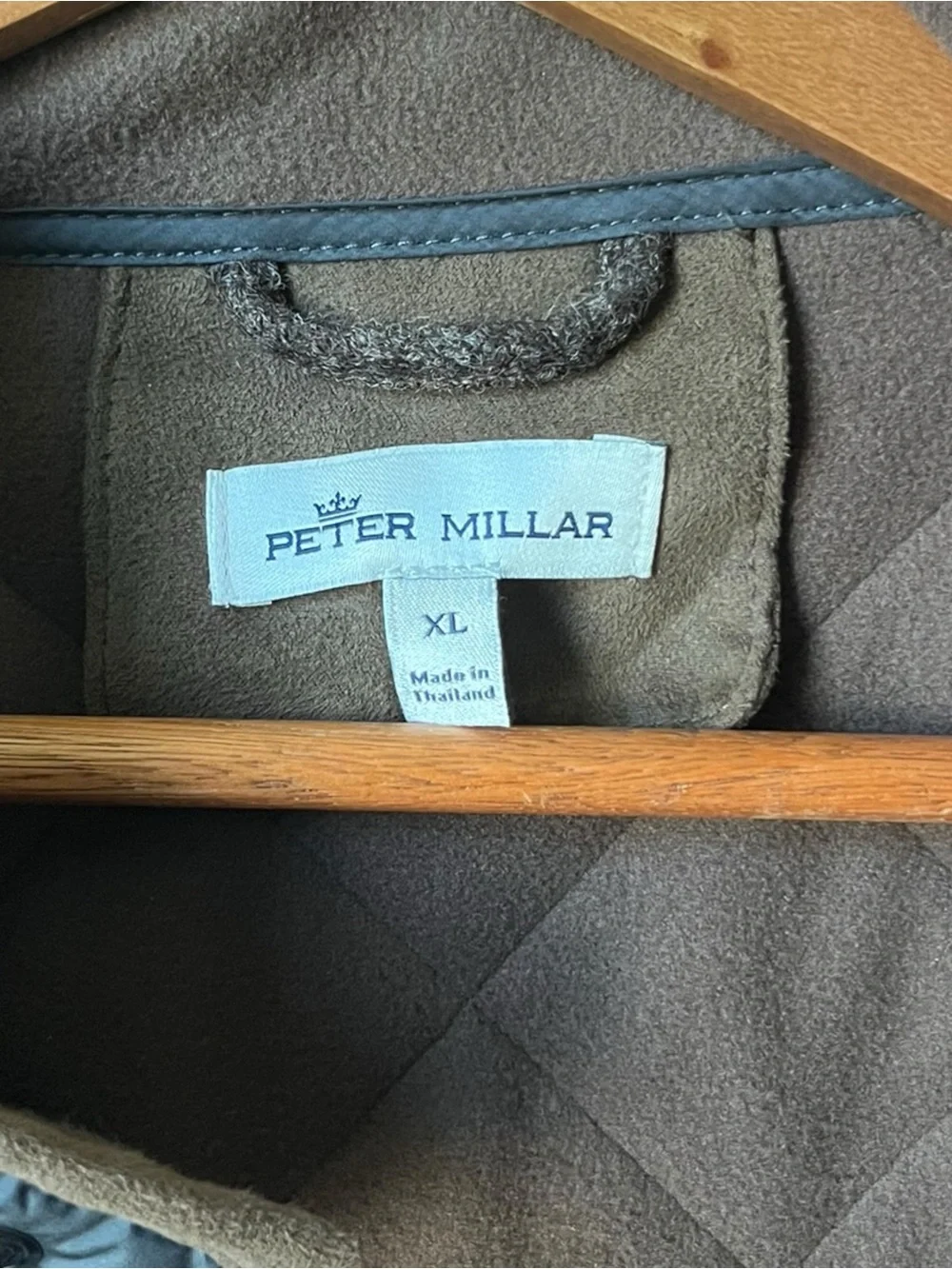 Peter Millar GraySuffolk Quilted Travel Coat Jacket Men's XL w/Bottle Opener