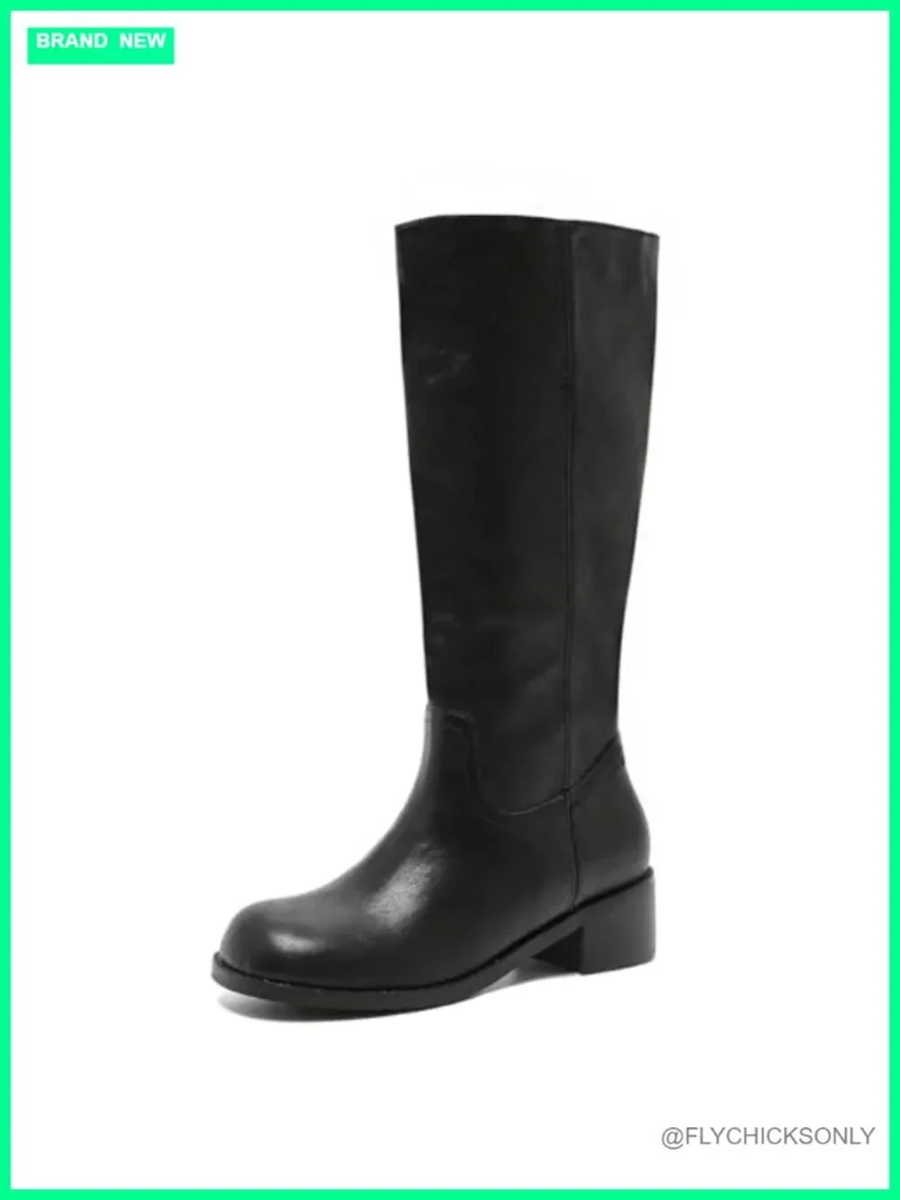 Women's Knee High Boots Square Toe Wide Calf Chunky Block Heel Platform Pull On