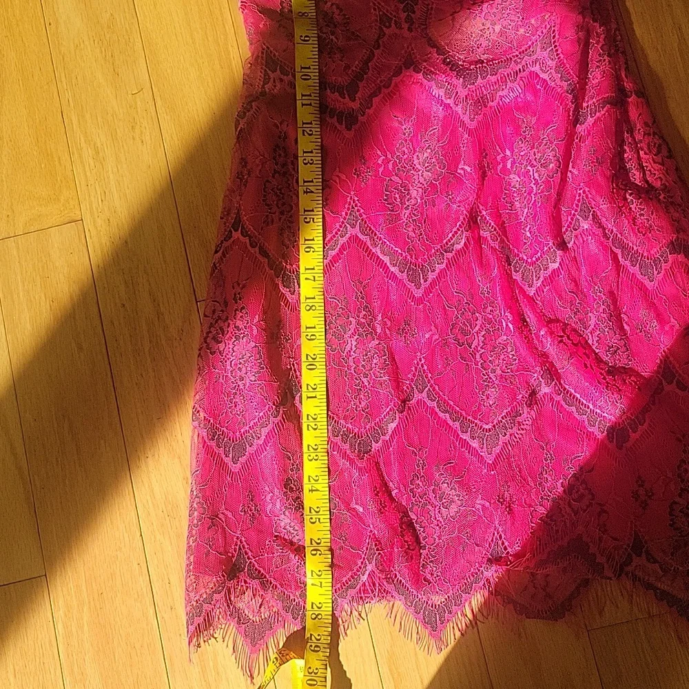 Free People Nothing Like This Hot Pink Lace Halter Mini Dress