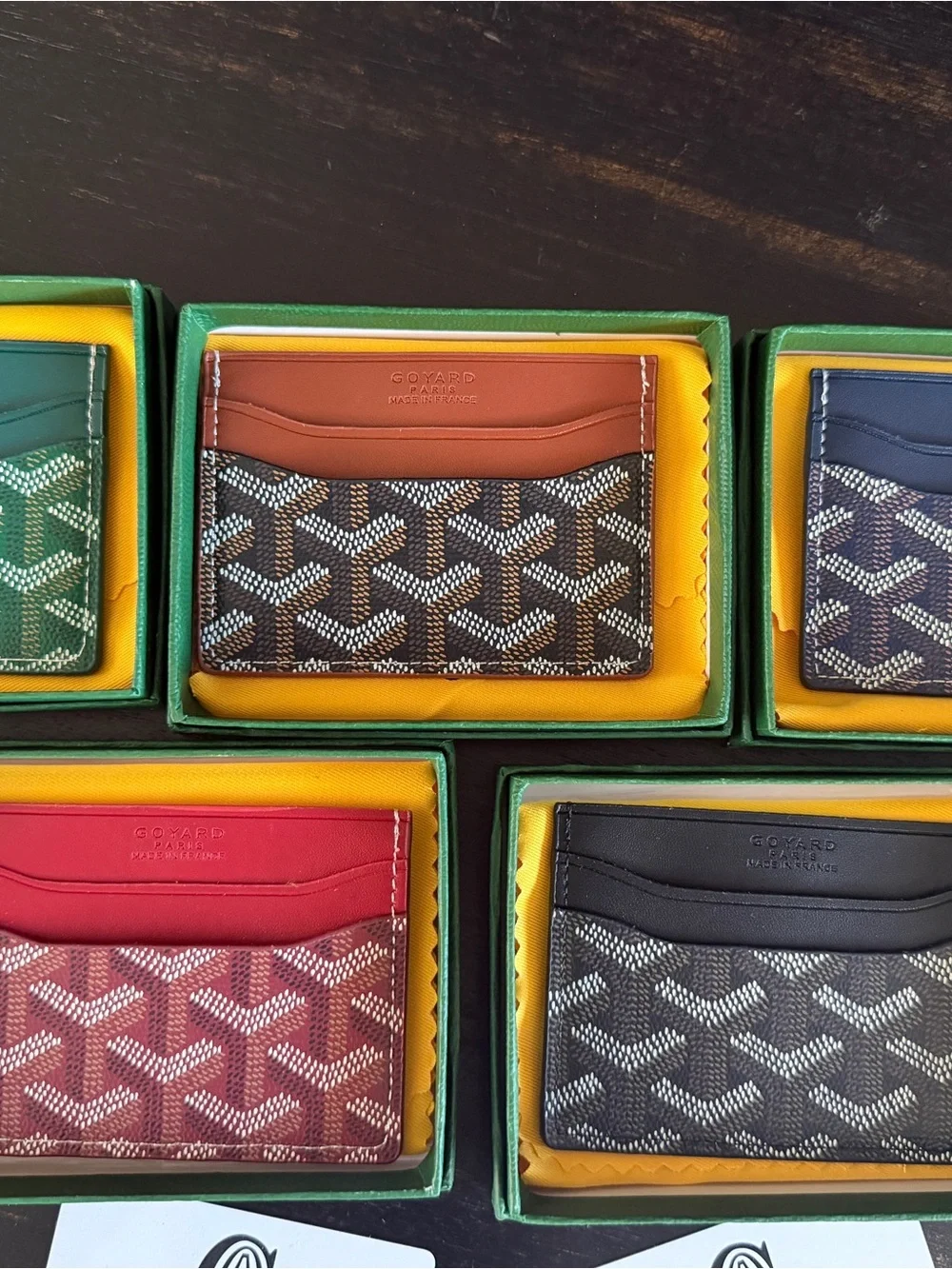 “Goyard” Multicolor Card Holders