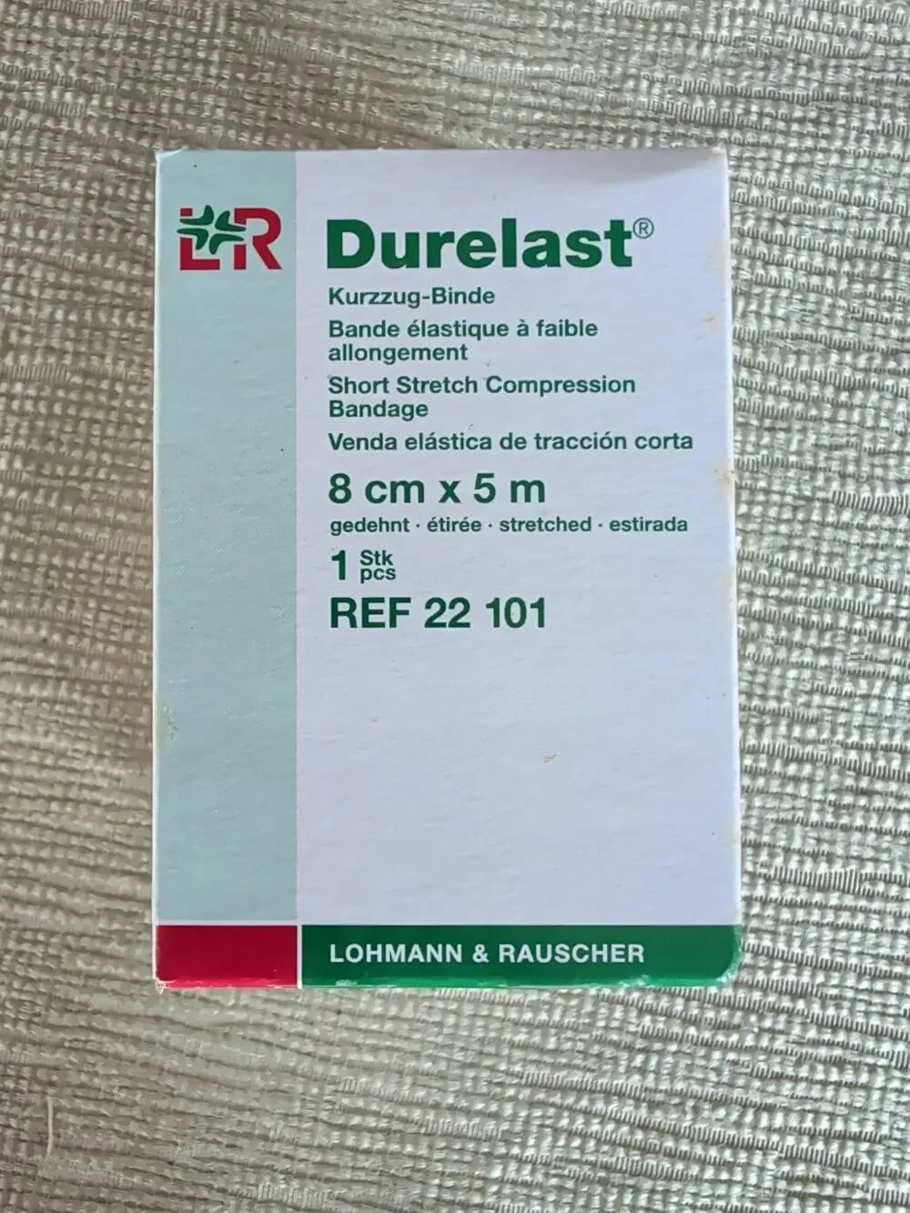 Lohmann & Rauscher Durelast 8cm X 5m Stretch Bandage, Compression Ba...