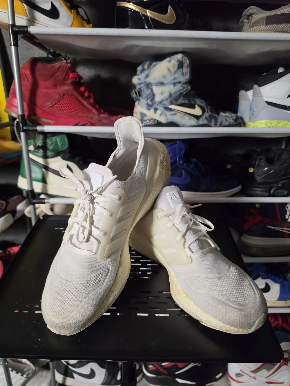 adidas white knit
