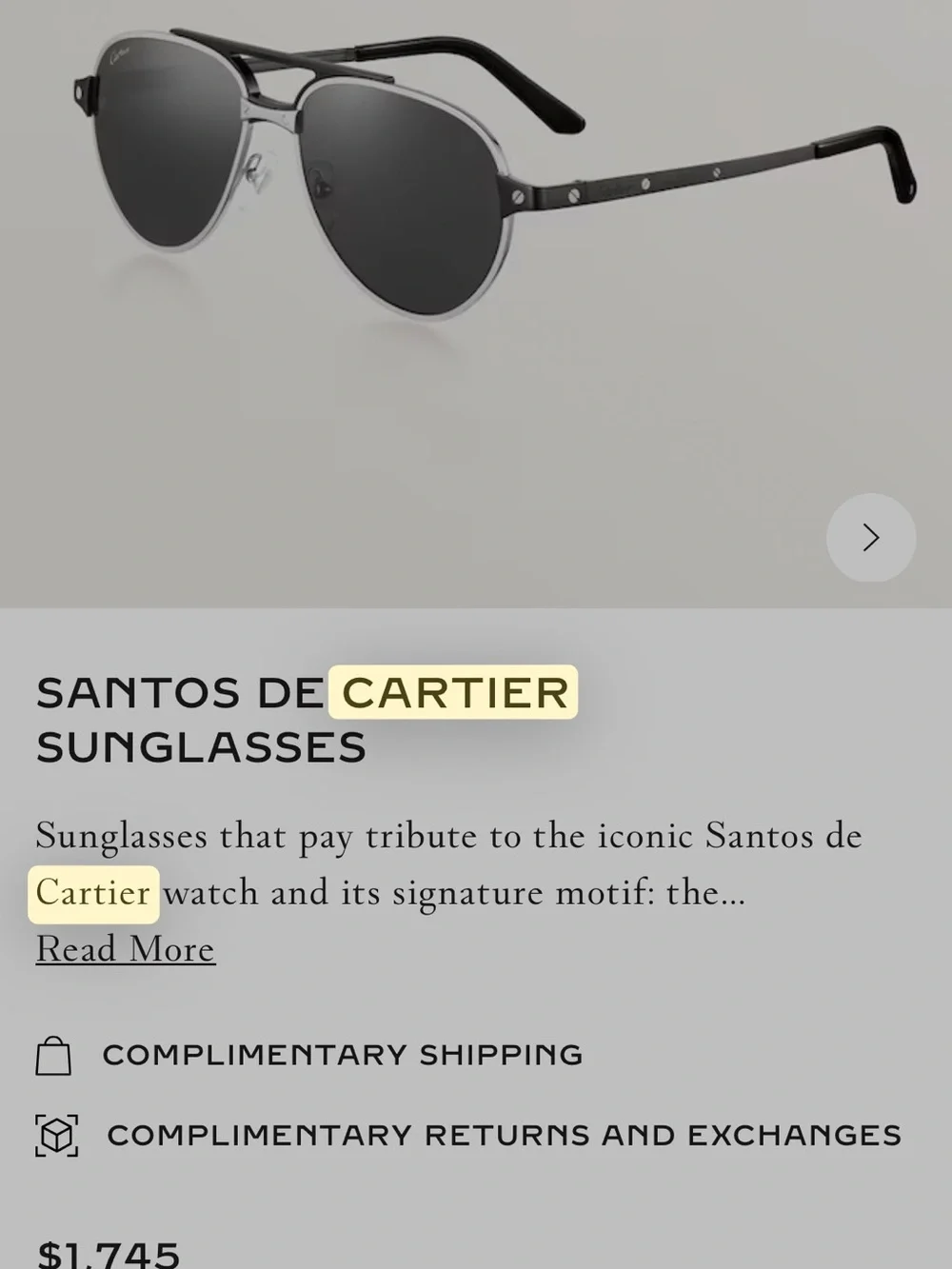 Cartier distinct santos