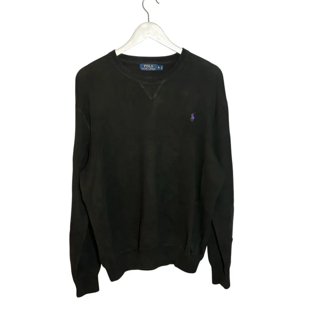 Polo Ralph Lauren black crewneck cotton sweater - XL