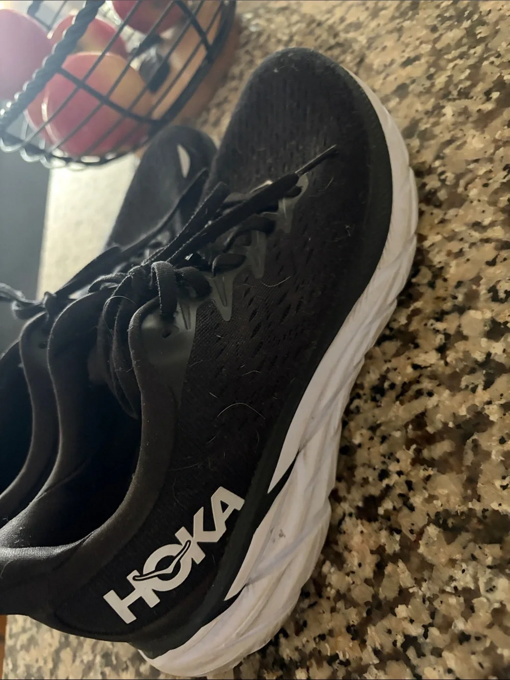 Hoka Black and White Women's Running Shoes