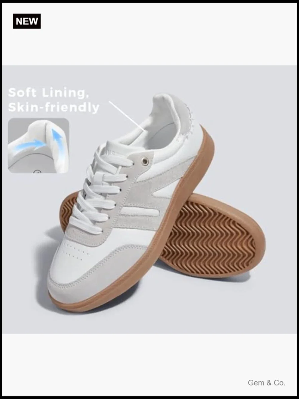 Women Retro Gum Sole Sneakers Casual Tennis Skate Shoe Genuine Leather Walking
