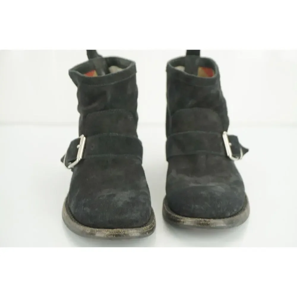 Burberry black suede