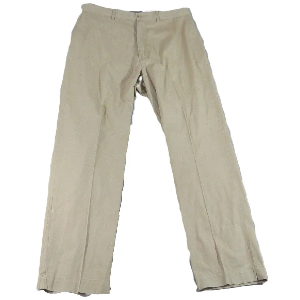 VTG Polo Ralph Lauren Prospect Chino Flat Front Pants Men 36x30 Khaki Beige EUC