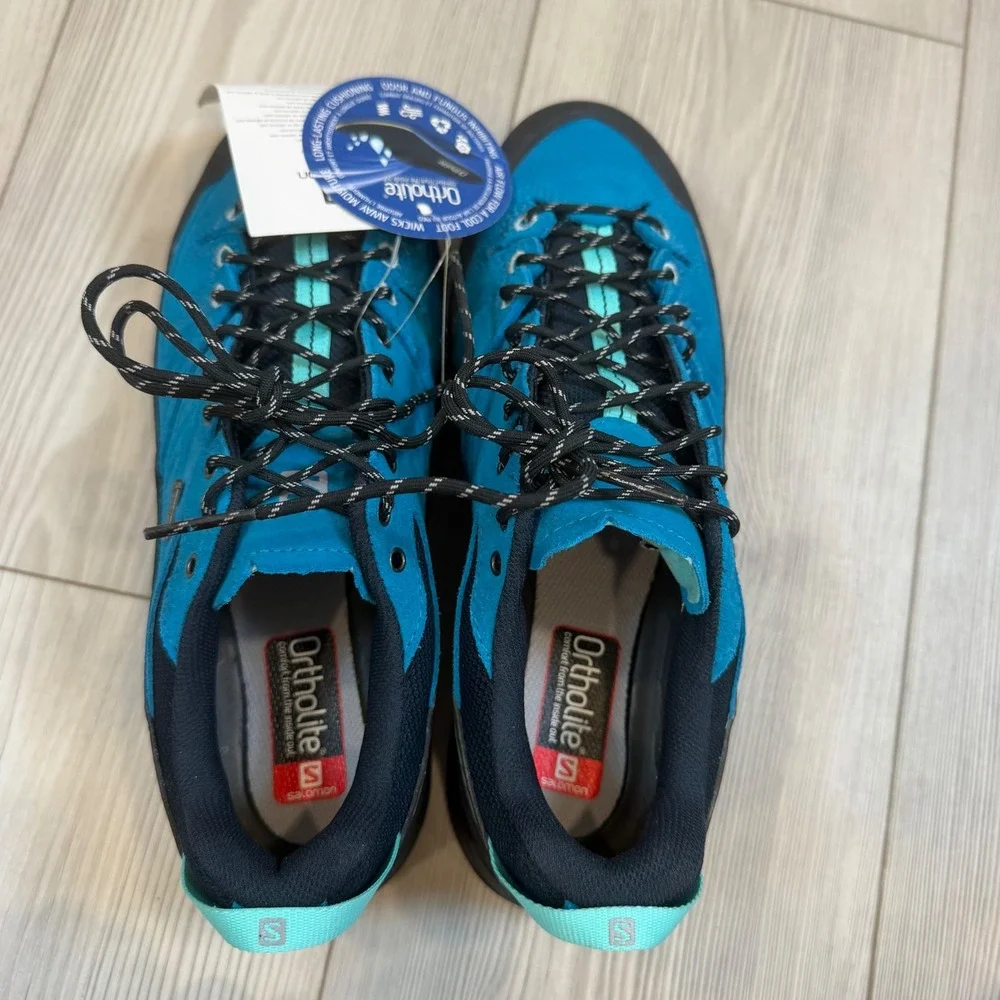 Salomon X Alp LTR GTX W Hiking Shoes Blue Gore-Tex 379271 Womens 8.5 NEW