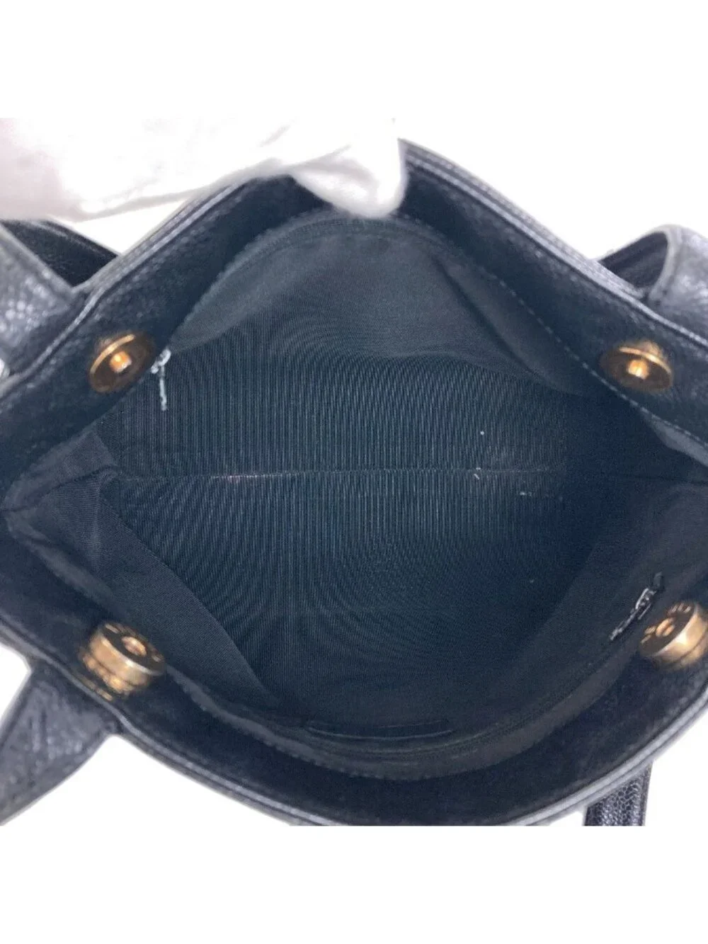 Chanel CC Logo Gold Tote Grained Calfskin