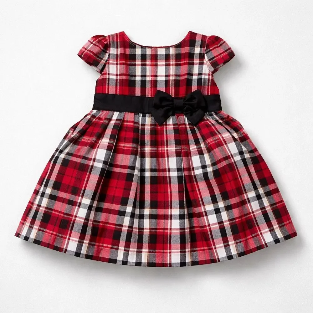 Carter’s Black and Red tartan taffeta holiday dress