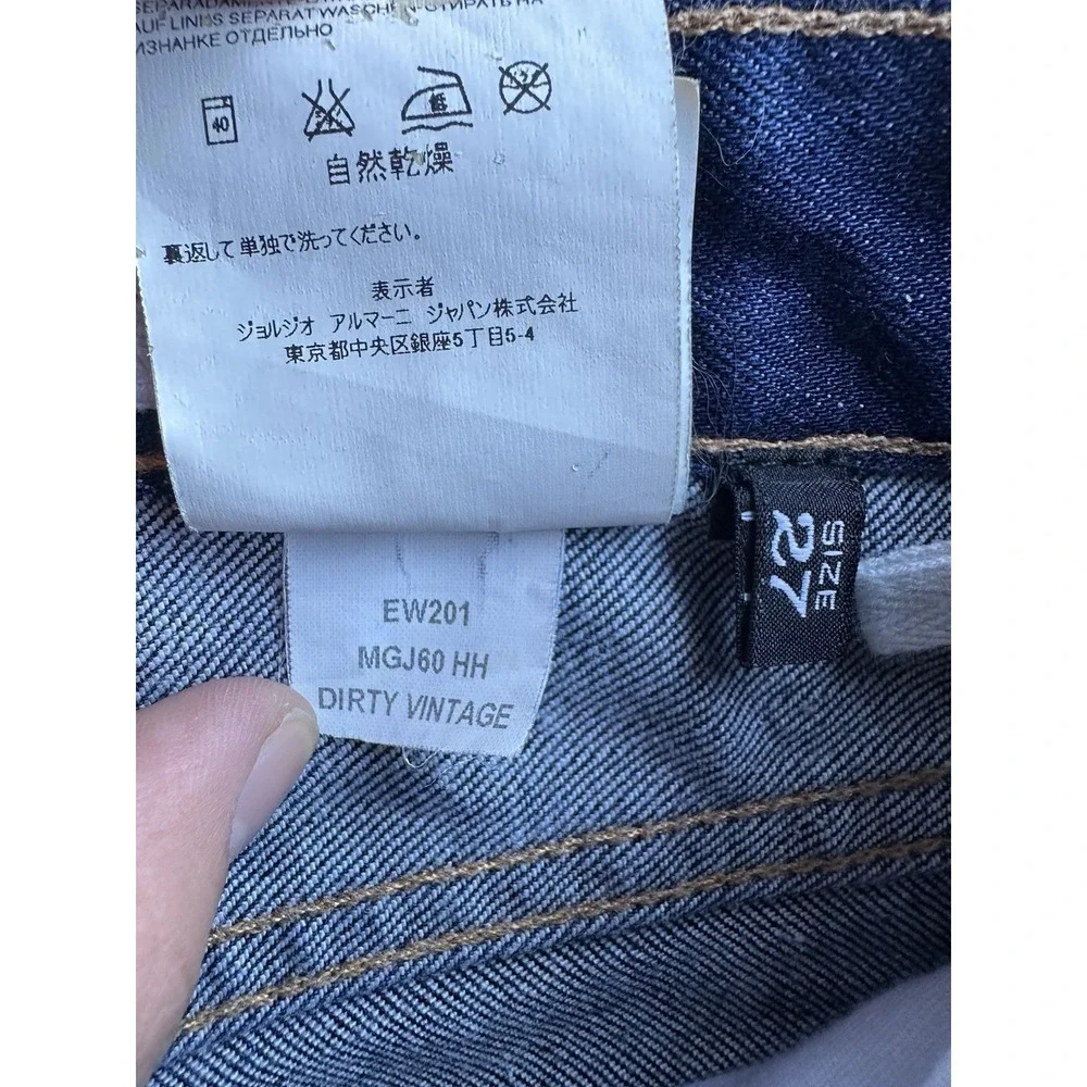 Dirty Vintage emporio armani Dark Indigo Slim jeans 30x26