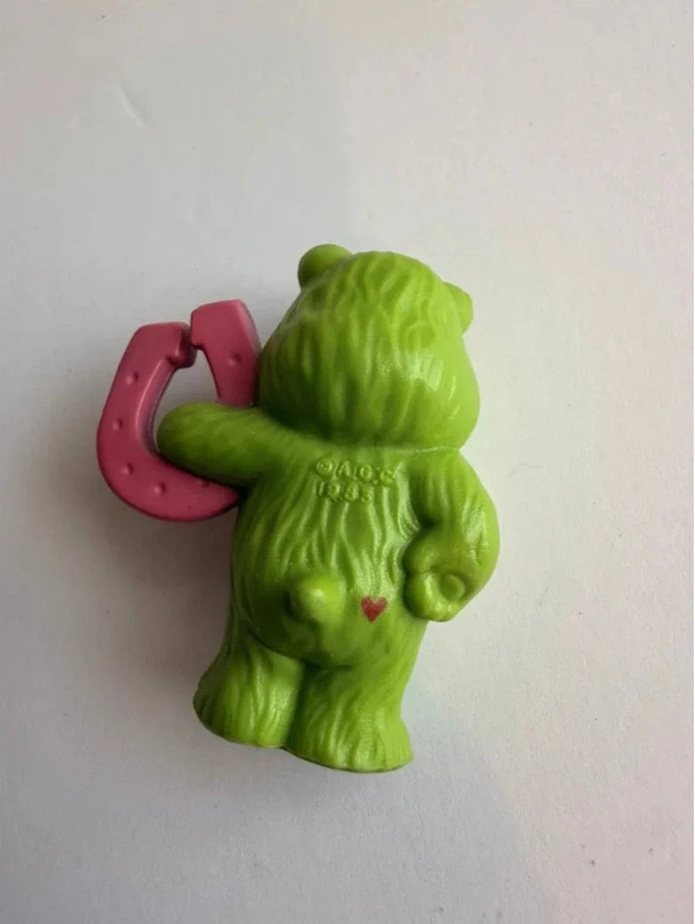 Vintage 1983 Kenner Care Bears | Good Luck Bear With Horseshoe | Mini Figure| 2”