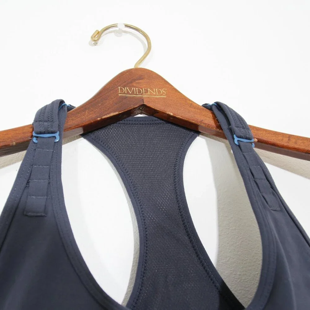 3/$15 Lorna Jane Rest Later Racerback Sports Bra Adjustable Straps Gray Small