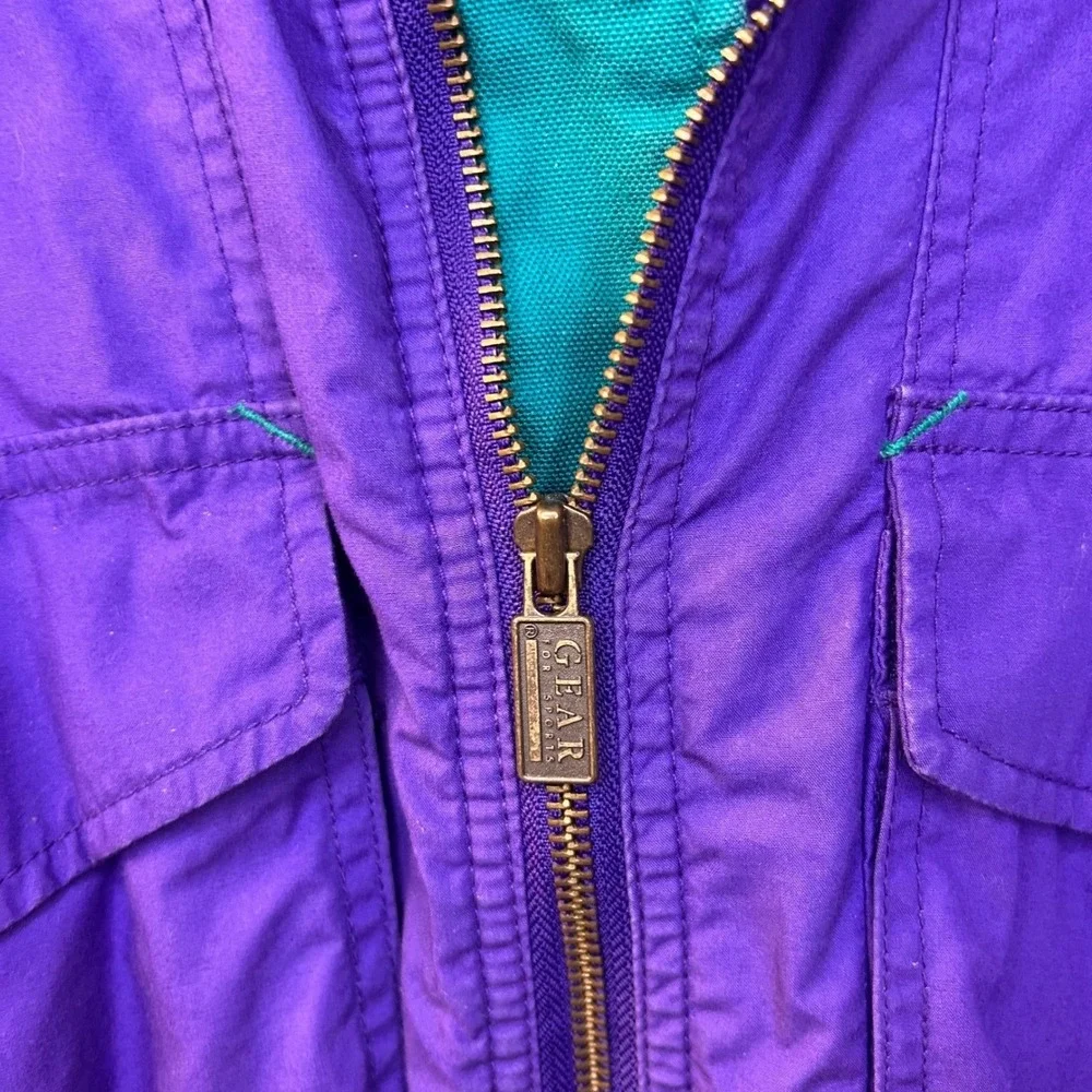 Vintage 90s Disney Mickey Mouse Men's XL Gear For Sports Jacket Purple Full Zip