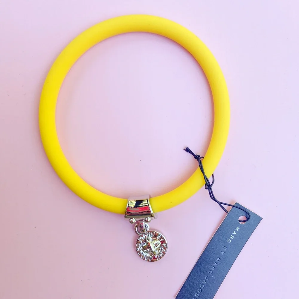 Marc Jacobs Yellow Bracelet with Silver Charm