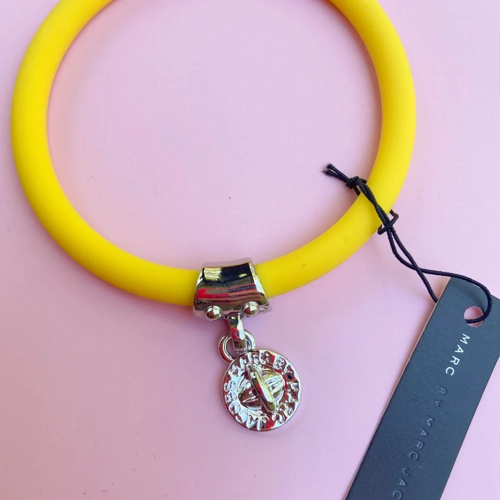 Marc Jacobs Yellow Bracelet with Silver Charm