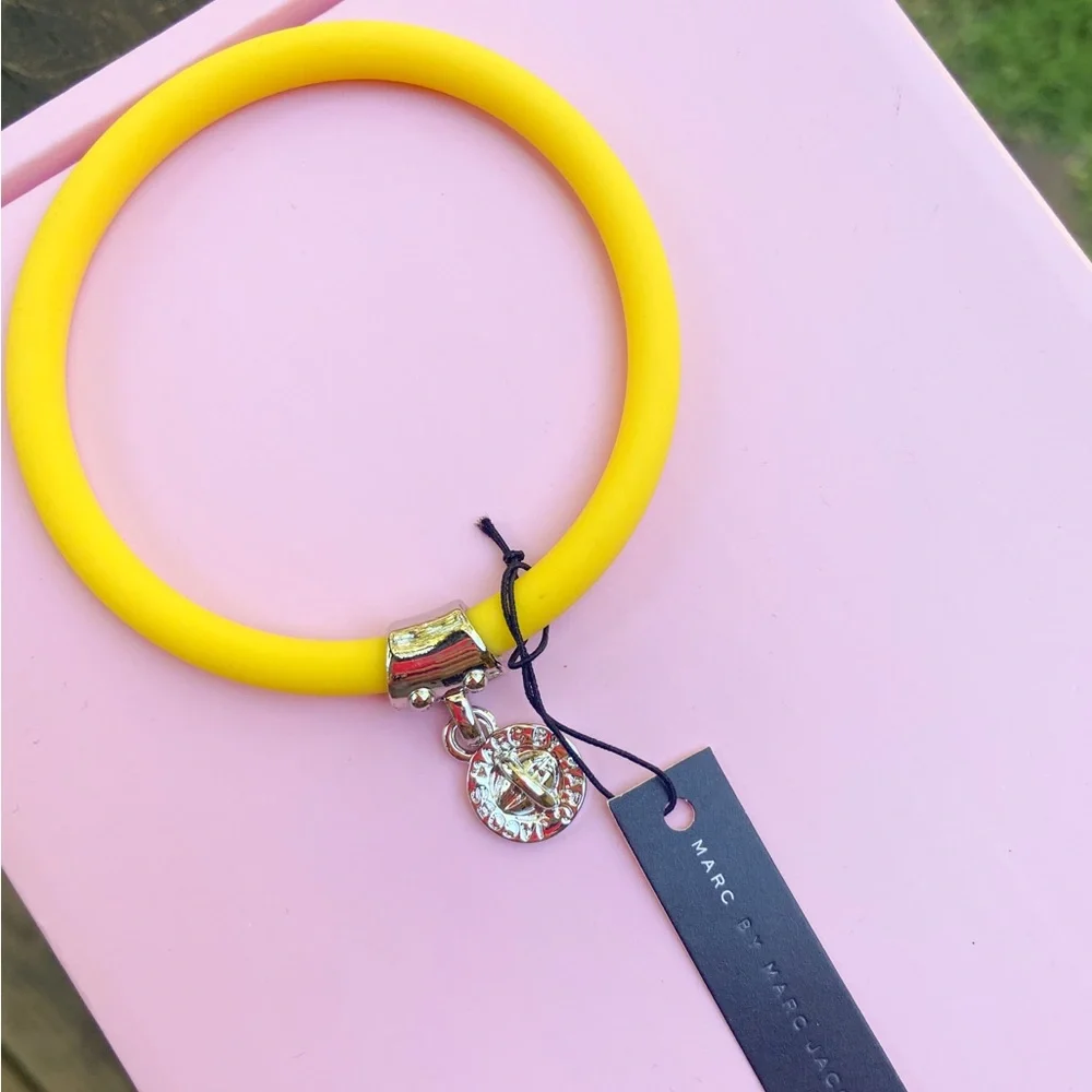 Marc Jacobs Yellow Bracelet with Silver Charm