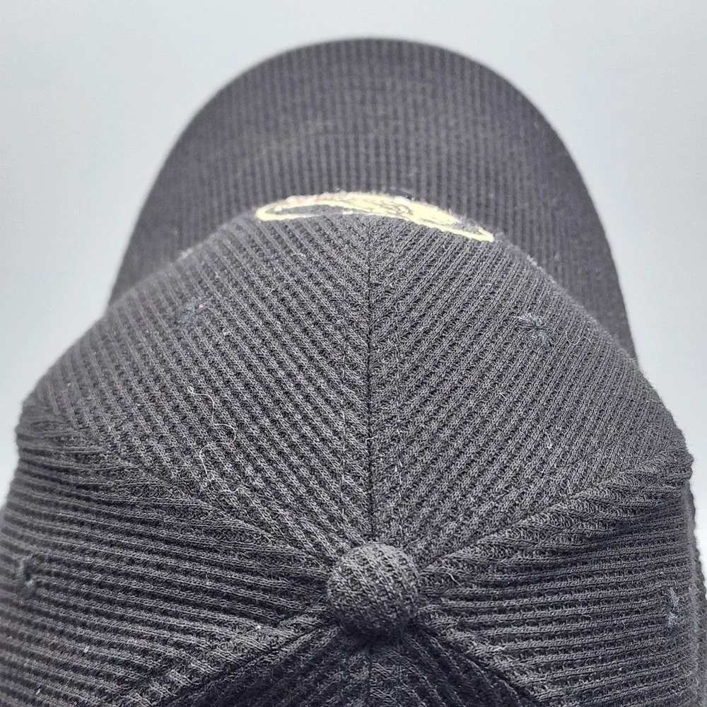 Barker Gear Baseball Cap Mens S/M Black Boars Head Embroidered Ribbed Hat