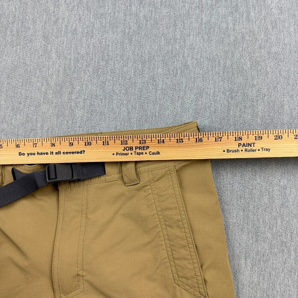 REI Co-op Pants Mens 32x32 Brown Screeline‎ Belted Hiking Outdoor Utility Casual