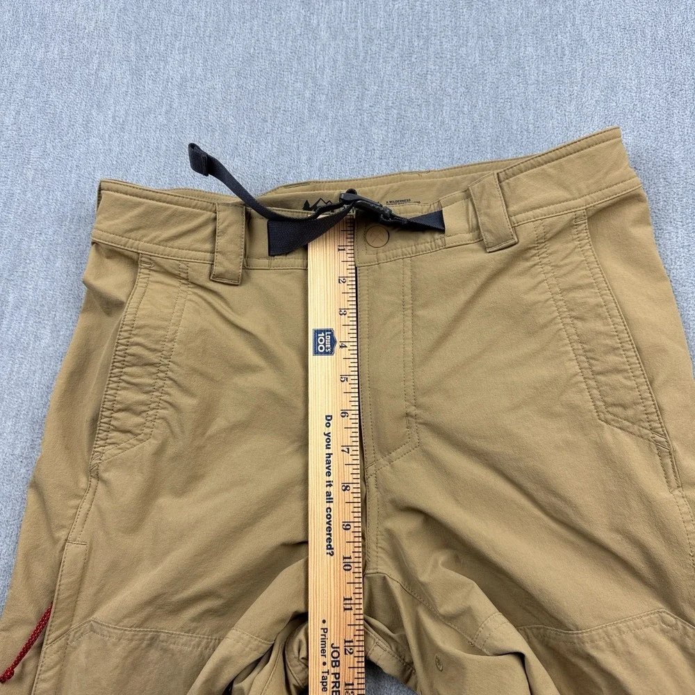 REI Co-op Pants Mens 32x32 Brown Screeline‎ Belted Hiking Outdoor Utility Casual
