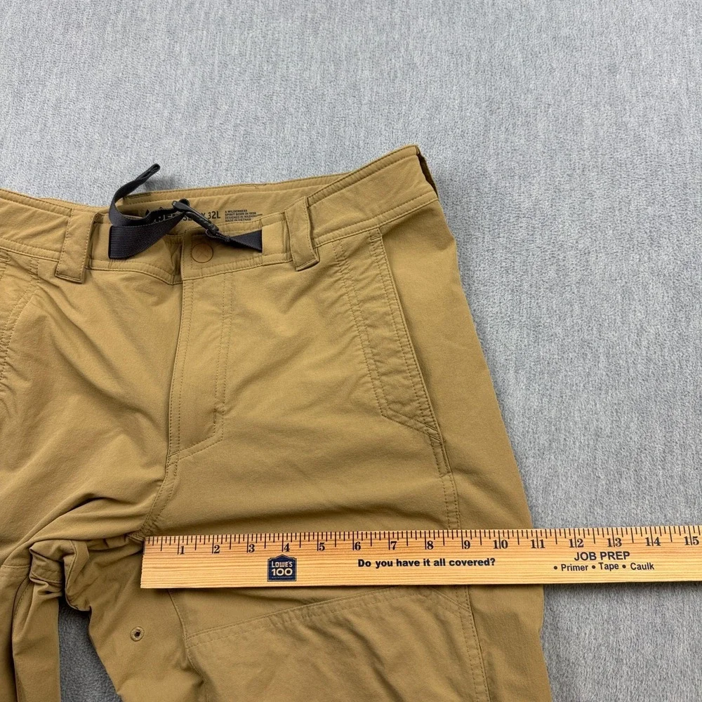 REI Co-op Pants Mens 32x32 Brown Screeline‎ Belted Hiking Outdoor Utility Casual
