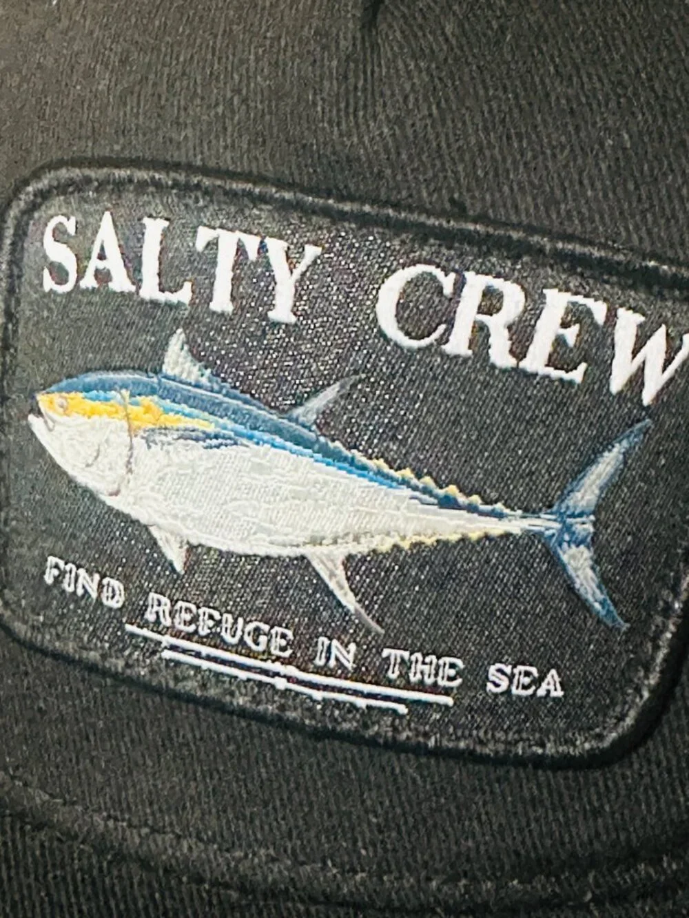 Salty Crew - Black  Adjustable Hat Cap - Find Refuge in The Sea