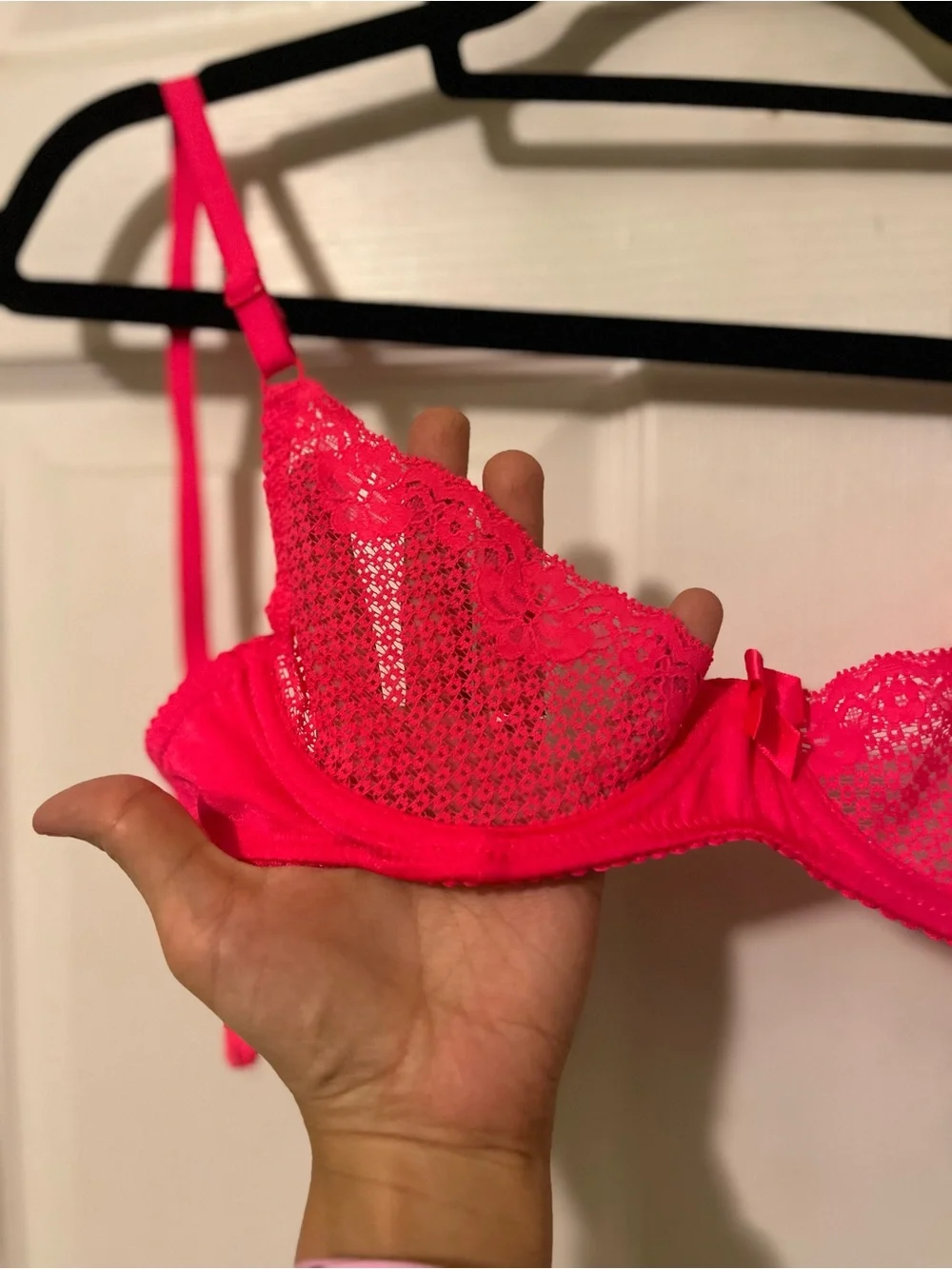 Timpa Hot Pink Lace Underwire Bra