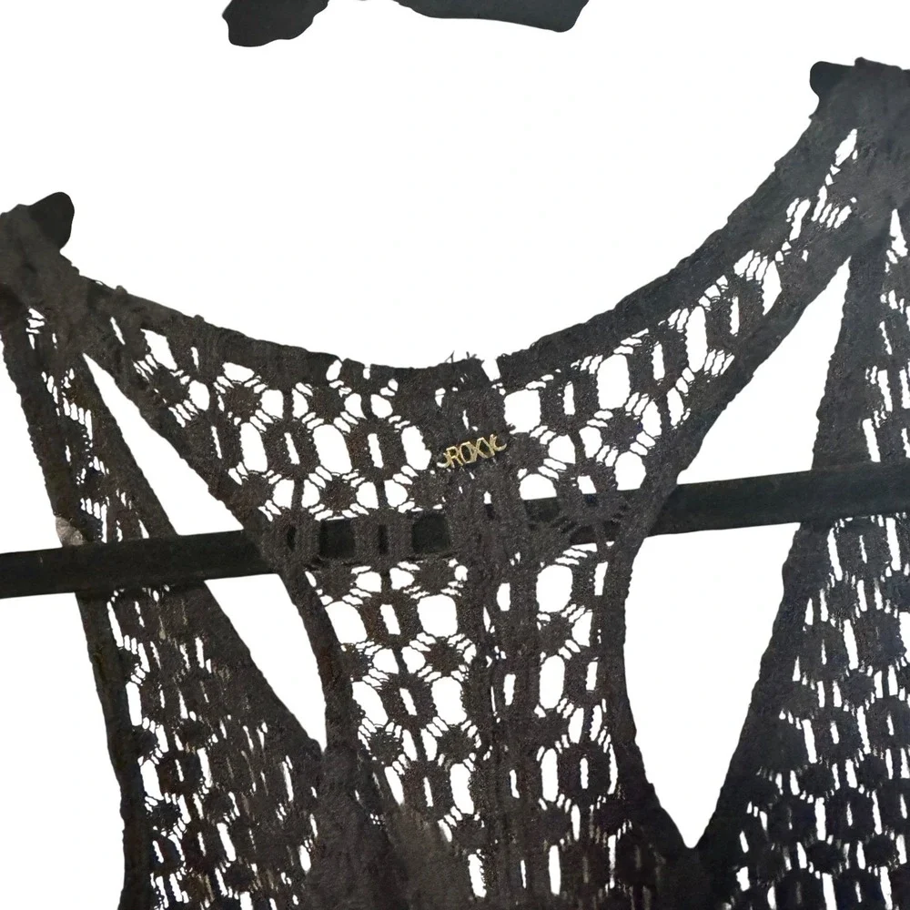 Roxy black crochet