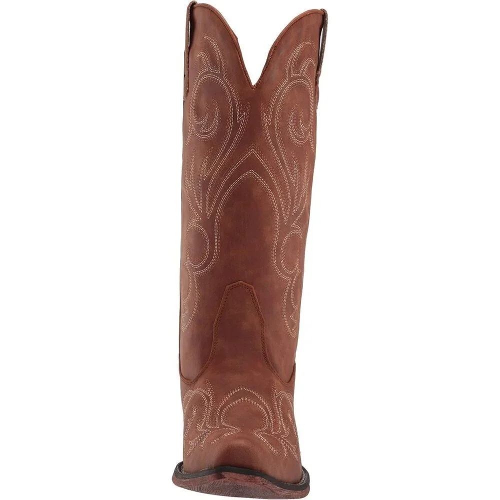Women’s Bronze Riley Western Boot Vintage Boots Snip Toe Flexible Cowgirl Boots