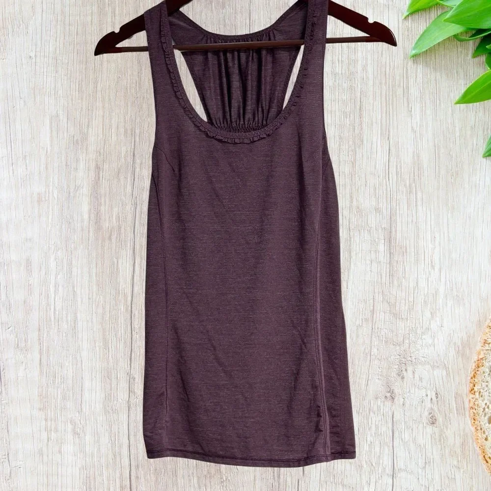 Lululemon Womens Run: Silver Bullet Sleeveless Tech‎ Tank EST Sz4 Purple W1852S
