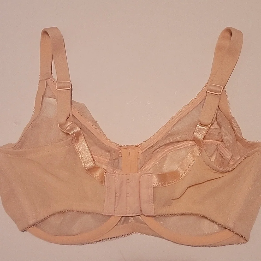 Wacoal Soft Pink Retro Chic Full-Figure Underwire Lace Bra 855186 EUC‎