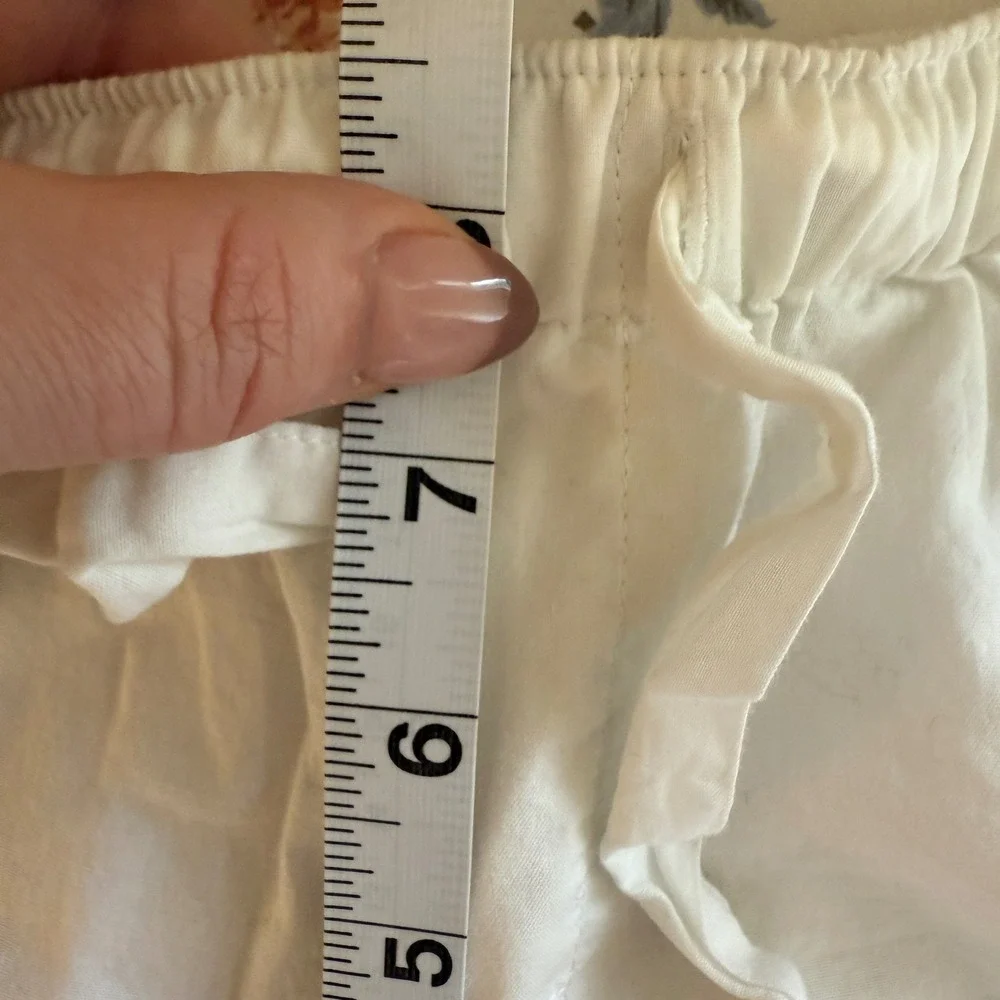 Victoria's Secret Womens White Cotton Sleep Shorts Size XS Drawstring‎ Summer