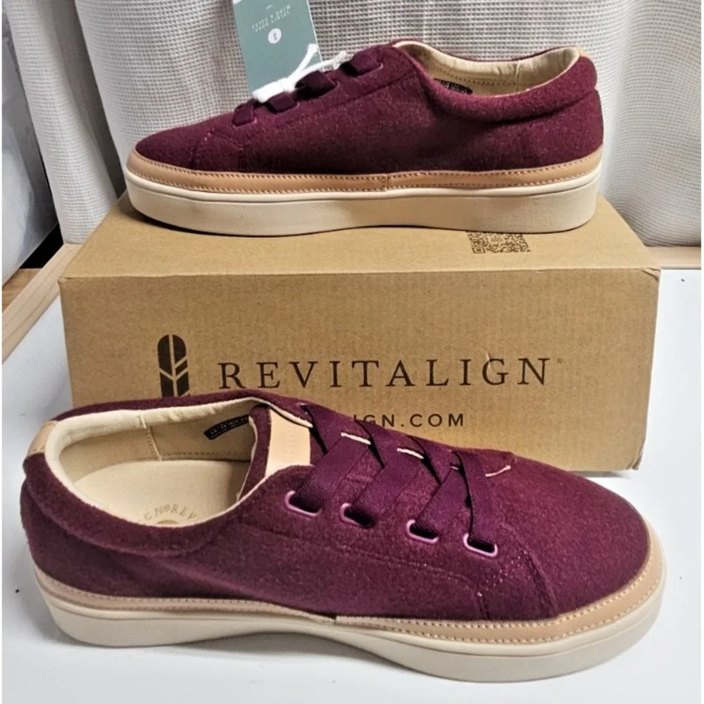 REVITALIGN Women's Malibu Morgan Sneaker  Orchid ‎ 8B wool polyester blend upper