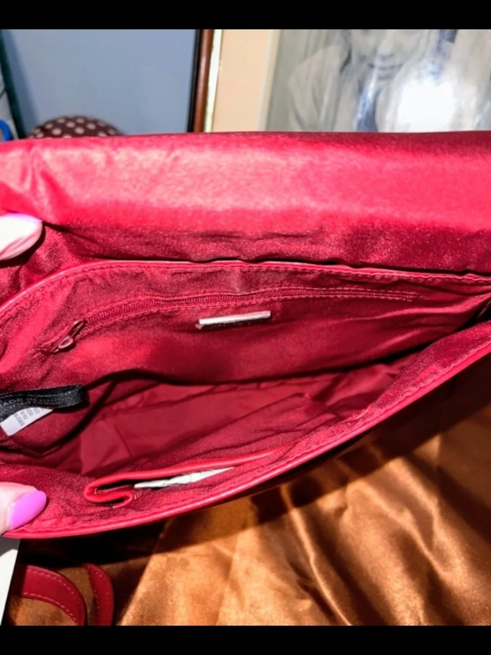 Giani Bernini Red Leather Crossbody Satchel! NWT