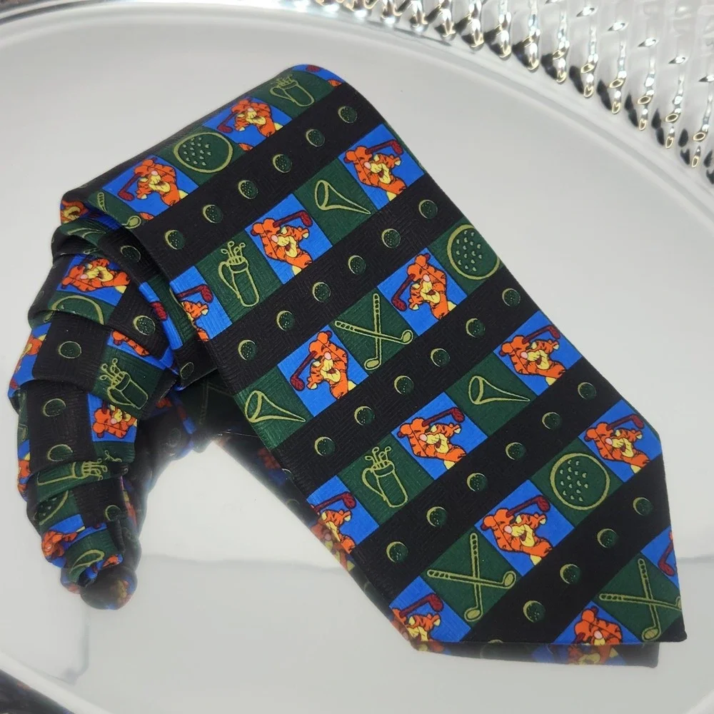 Disney By Exquisite Apparel Tiger Jacquard Golf Tie, 58
