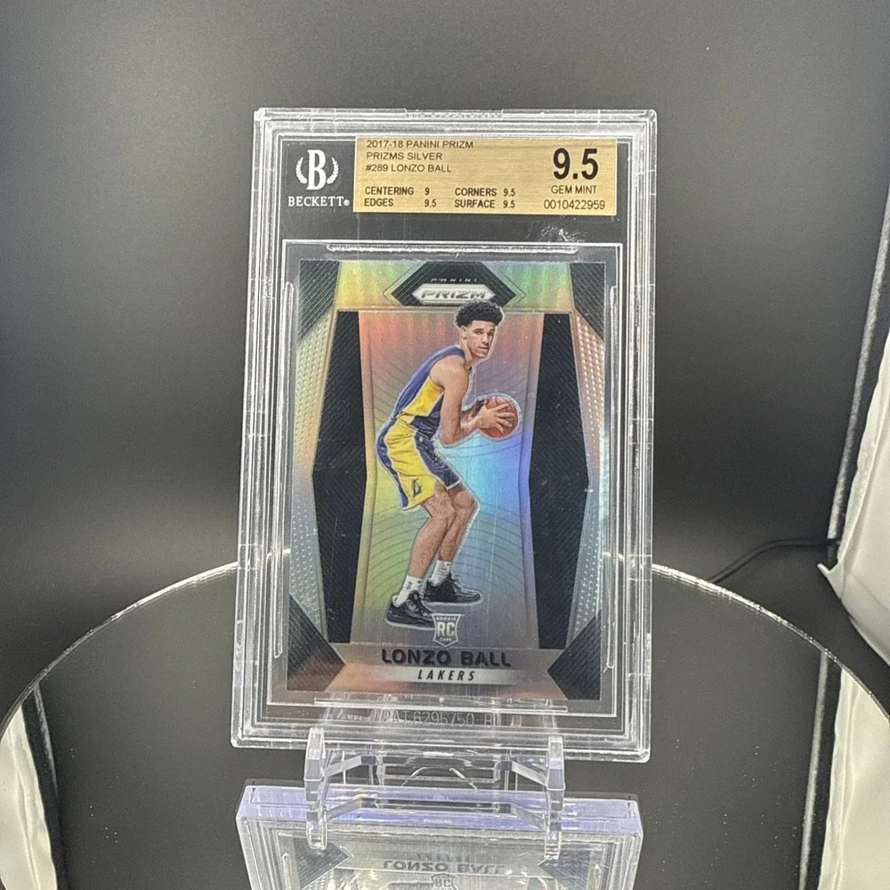 2017 Panini Prizm Silver Prizms Lonzo Ball ROOKIE RC #289 BGS 9.5‎ GEM MINT