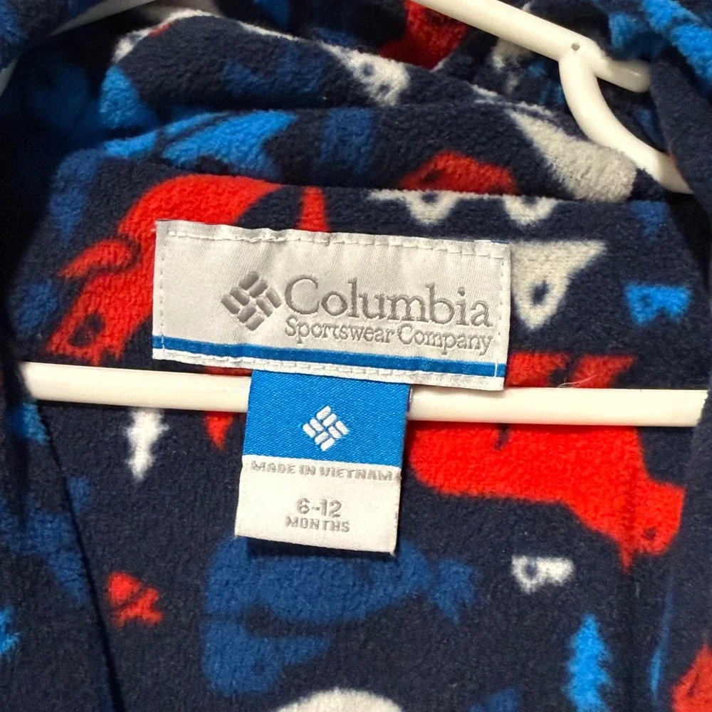 Columbia‎ Infant Navy Blue Down Filled Fleece Lined Puffer Snowsuit 6-12 Months