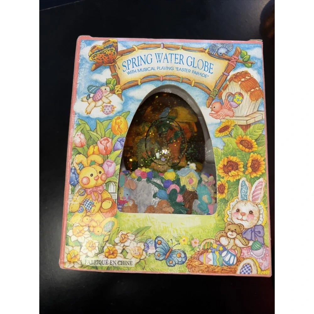 Easter Spring Water Globe Musical 