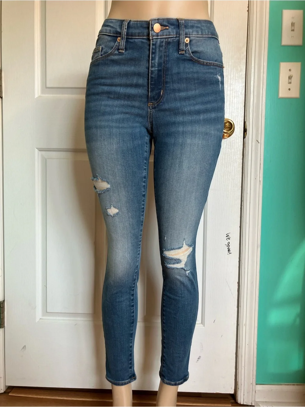 Universal Thread Distressed High-Rise Skinny Jeans - Blue